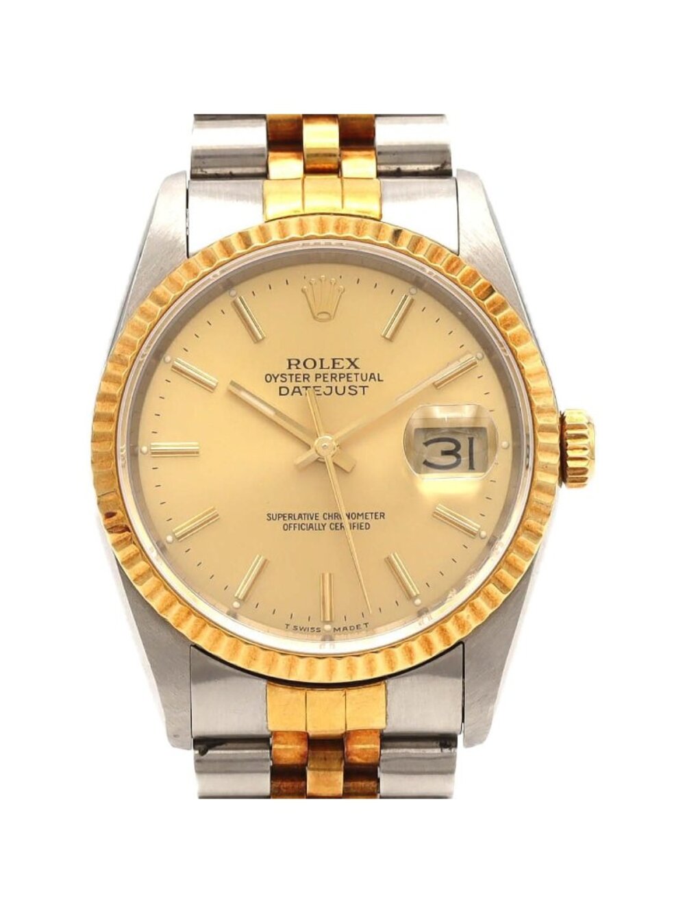 Rolex Datejust Stainless Steel Yellow Gold Automatic Watch